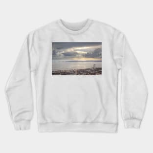 Dramatic Skies over Swansea & Mumbles - 2012 Crewneck Sweatshirt